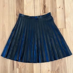 J. Crew Faux Leather Pleat Skirt Size 0